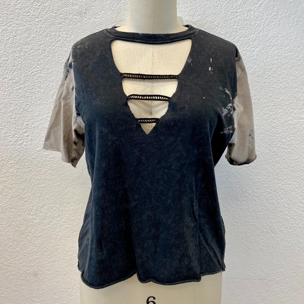 Washed Black Tie-Dye Tee